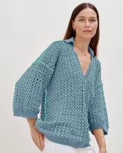 Lana Grossa Beloved Knits - Einzelanleitung Angelina Crochet Sweater Modellbeispiel